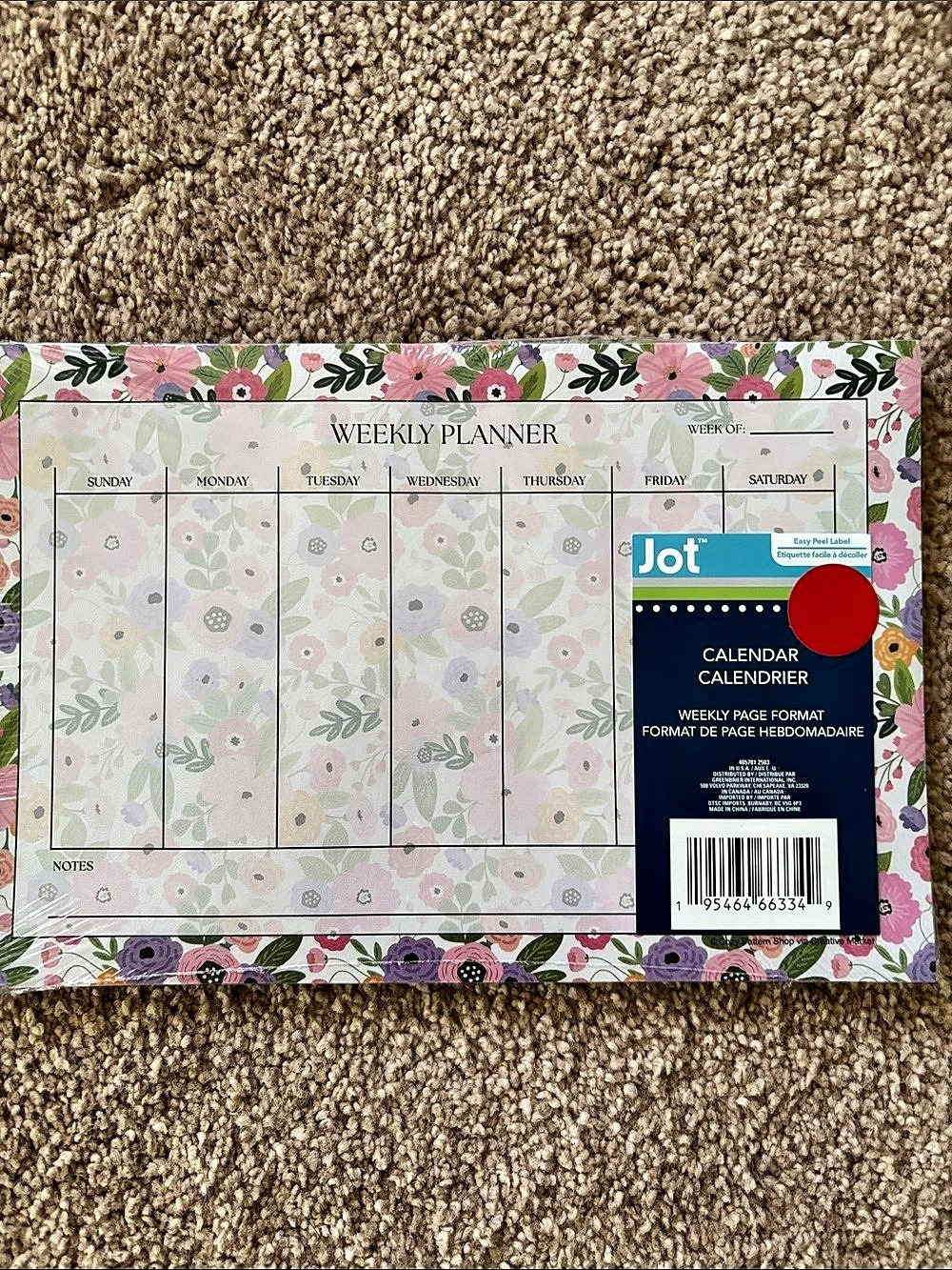 NWT Floral Tote & Weekly Planner PRAY Magnetic - Picture 5 of 8